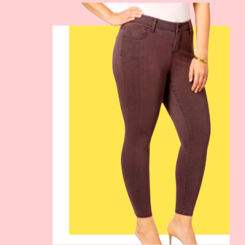 Retro Celebrity Pink ankle skinny jeans super soft Streetwear Deadstock NWT NEW